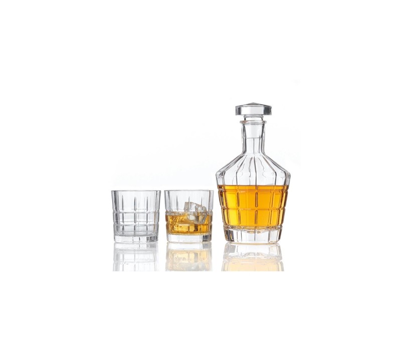 Leonardo Spiritii Decanteerset, 2 whiskey glazen en decanteerkaraf