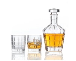 Leonardo Spiritii Decanteerset, 2 whiskey glazen en decanteerkaraf