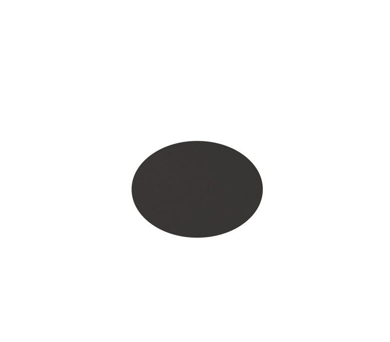 Mesapiu Placemats lederlook ovaal zwart 33 x 45 cm, per 6