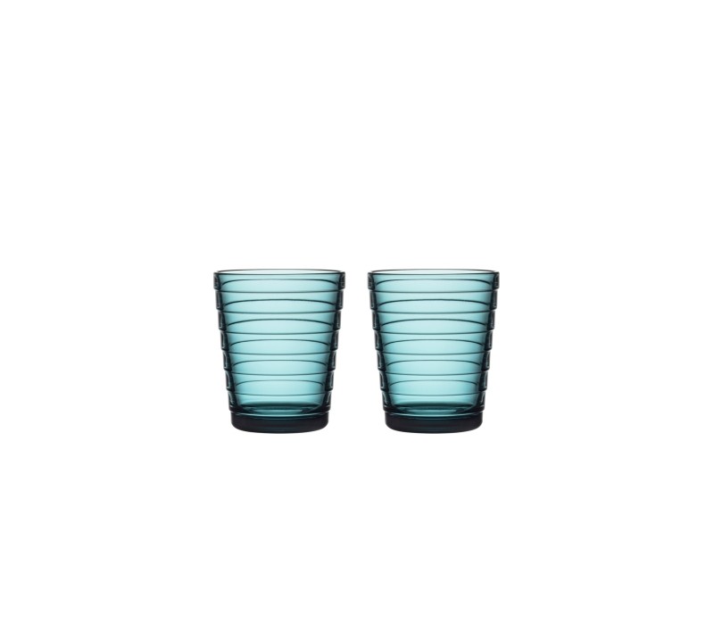 Iittala Aino Aalto Waterglas 0,22 l Zeeblauw, per 2