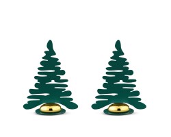 Alessi BARK for Christmas Tree set place markers groen (2)