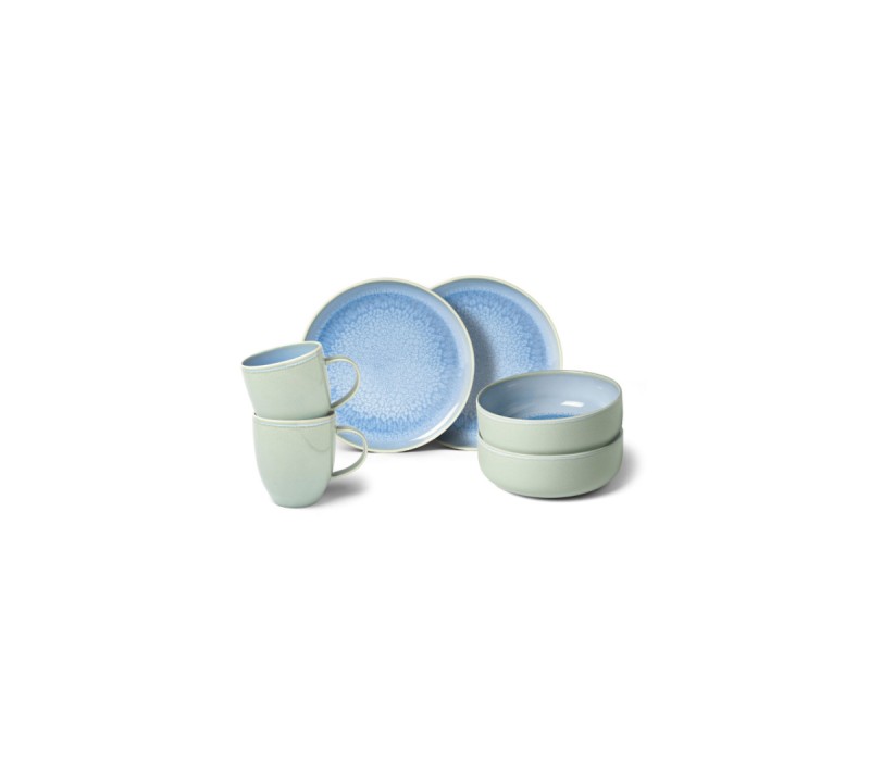 Villeroy & Boch Crafted Blueberry Ontbijtset 2 persoons, 6 delig