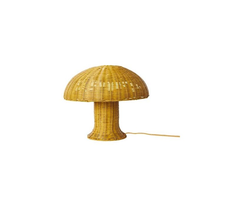 HKliving Rattan Tafellamp - Mustard